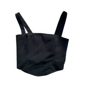 Abercrombie Black Strappy Crop Top